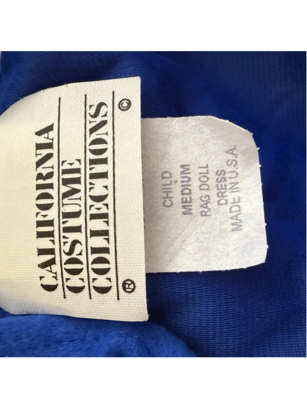 Vintage rag doll Costume Raggedy Ann Halloween cap top apron pantaloons kid sz M